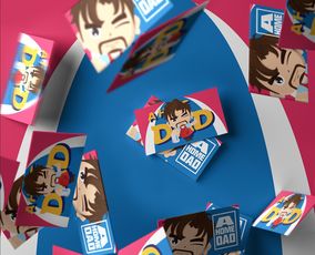 一只奶爸 融合卡通設計與母嬰用品的軟件開發(fā)品牌形象